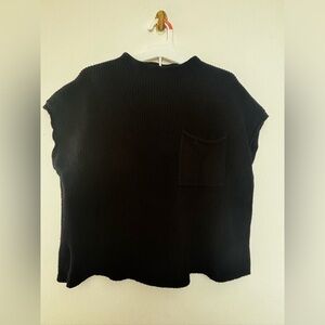 Black Knit Women's Top